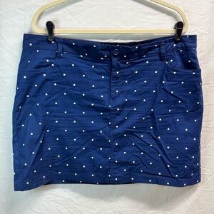 St. John’s Bay | Navy Blue & White Polka Dot Ladies Skort | Size 16